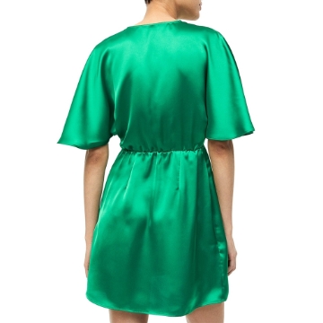 Picture of Satin Wrap Dress Green